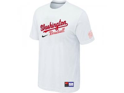 MLB Washington Nationals White NEW Short Sleeve Practice T-Shirt