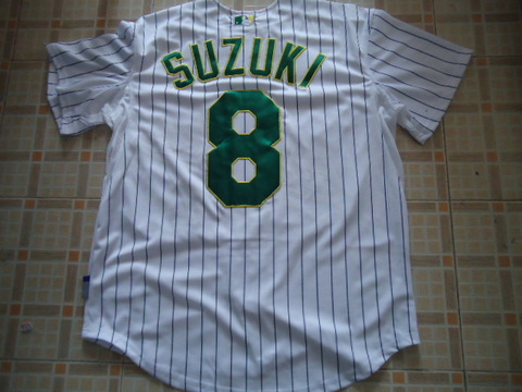 MLB jerseys Oakland OAK ATHLETICS 8 SUZUKI jerseys white strip1