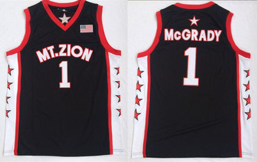 MT. Zion 1 Tracy McGrady Black College Basketball Jersey