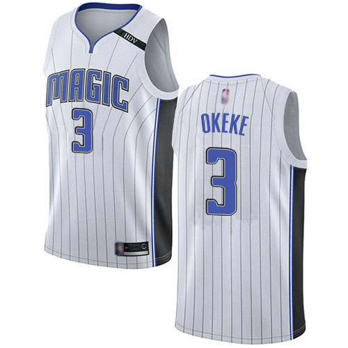 Magic #3 Chuma Okeke White Basketball Swingman Association Edition Jersey Magic #3 Chuma Okeke White Basketball Swingman Association Edition Jersey