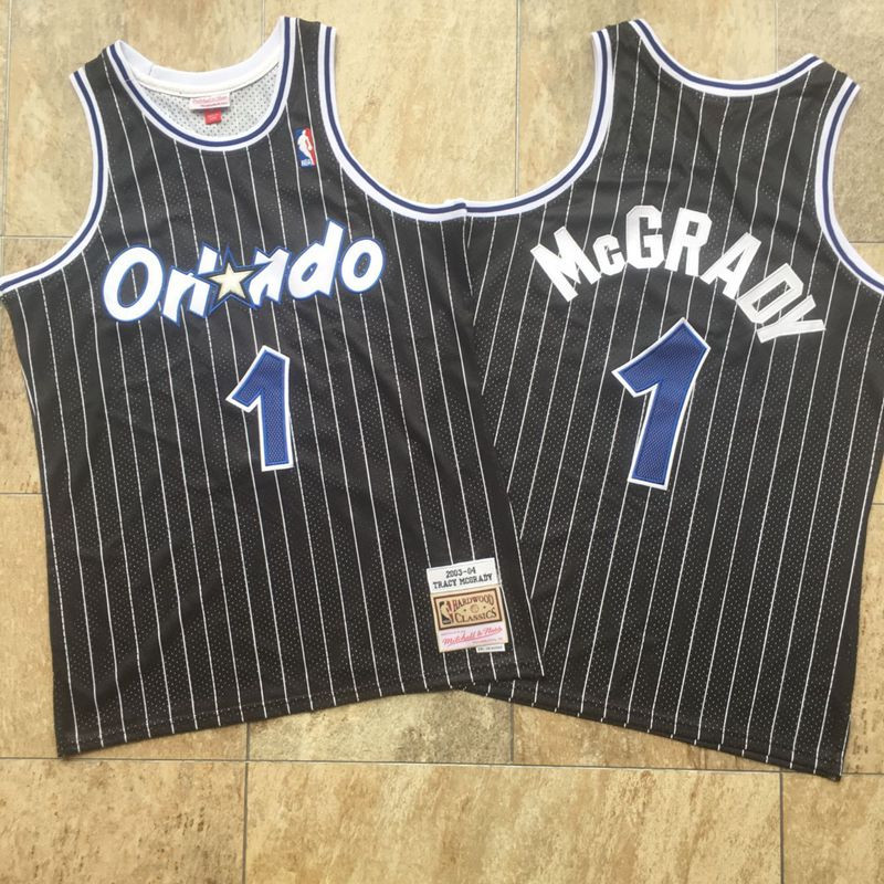 Magic 1 Tracy McGrady Black 2003-04 Hardwood Classics Swingman Jersey Magic 1 Tracy McGrady Black 2003-04 Hardwood Classics Swingman Jersey