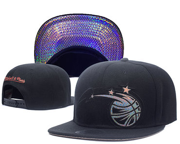 Magic Sequins Logo Black Mitchell & Ness Adjustable Hat GS
