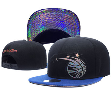 Magic Sequins Logo Black Mitchell & Ness Adjustable Hat GS2