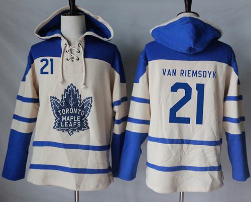 Maple Leafs #21 James Van Riemsdyk Cream Sawyer Hooded Sweatshirt Stitched NHL Jersey Maple Leafs #21 James Van Riemsdyk Cream Sawyer Hooded Sweatshirt Stitched NHL Jersey