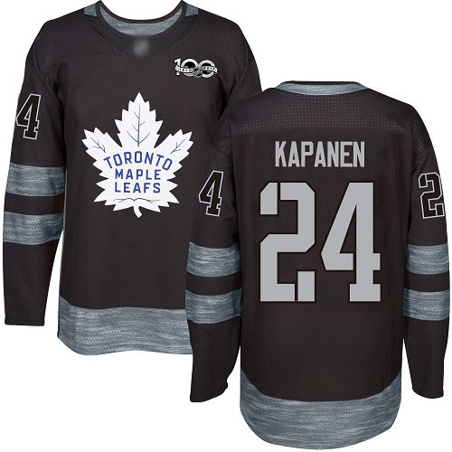 Maple Leafs #24 Kasperi Kapanen Black 1917-2017 100th Anniversary Stitched Hockey Jersey Maple Leafs #24 Kasperi Kapanen Black 1917-2017 100th Anniversary Stitched Hockey Jersey