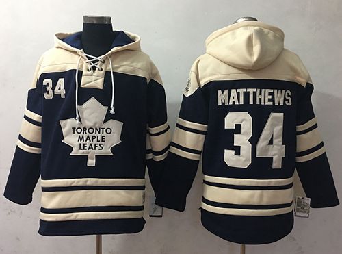 Maple Leafs #34 Auston Matthews Blue Sawyer Hooded Sweatshirt Stitched NHL Jersey Maple Leafs #34 Auston Matthews Blue Sawyer Hooded Sweatshirt Stitched NHL Jersey