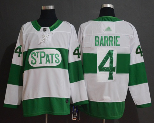 Maple Leafs #4 Tyson Barrie White Authentic St. Pats Stitched Hockey Jersey Maple Leafs #4 Tyson Barrie White Authentic St. Pats Stitched Hockey Jersey