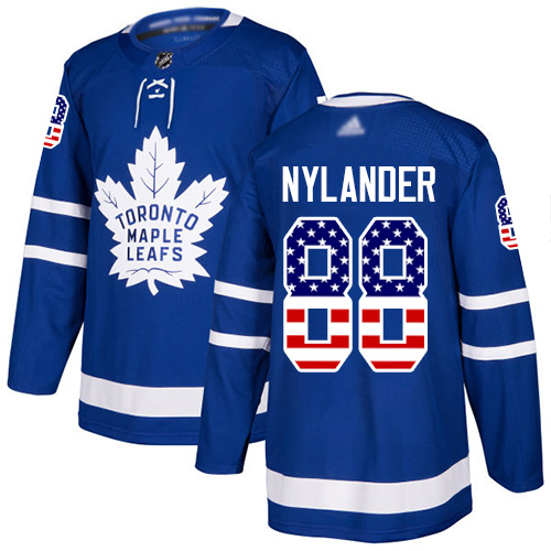 Maple Leafs #88 William Nylander Blue Home Authentic USA Flag Stitched Youth Hockey Jersey Maple Leafs #88 William Nylander Blue Home Authentic USA Flag Stitched Youth Hockey Jersey