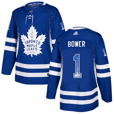 Maple Leafs 1 Johnny Bower Blue Drift Fashion Adidas Jersey Maple Leafs 1 Johnny Bower Blue Drift Fashion Adidas Jersey