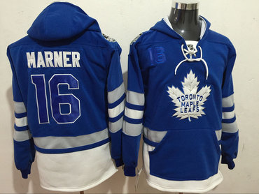 Maple Leafs 16 Mitchell Marner Blue All Stitched Hooded Sweatshirt Maple Leafs 16 Mitchell Marner Blue All Stitched Hooded Sweatshirt