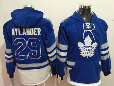 Maple Leafs 29 William Nylander Blue All Stitched Hooded Sweatshirt Maple Leafs 29 William Nylander Blue All Stitched Hooded Sweatshirt