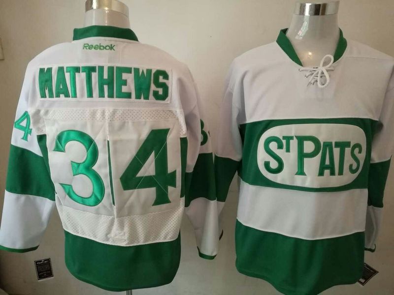 Maple Leafs 34 Auston Matthews White St. Pats Reebok Jersey