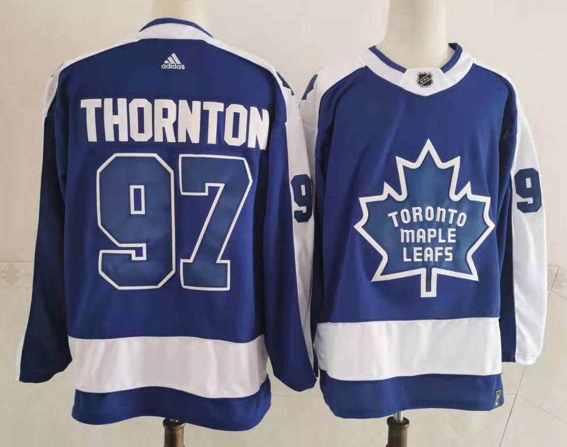 Maple Leafs 97 Joe Thornton Blue 2020-21 Reverse Retro Adidas Jersey Maple Leafs 97 Joe Thornton Blue 2020-21 Reverse Retro Adidas Jersey