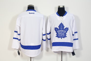 Maple Leafs Blank White Away Reebok Jersey