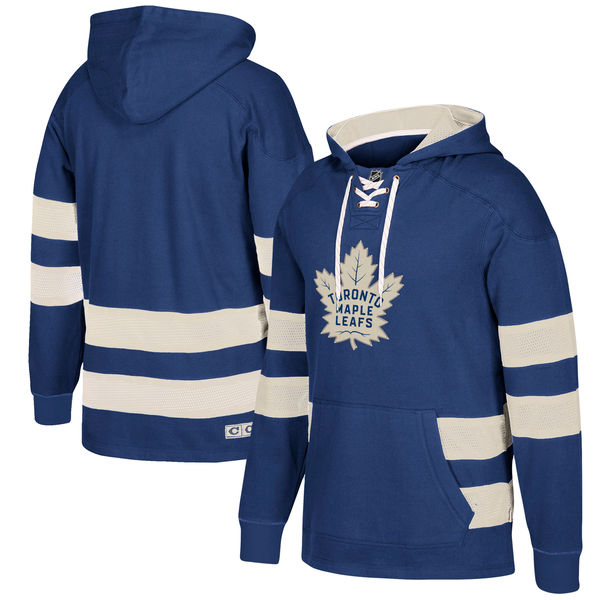 Maple Leafs Blue Men's Customized All Stitched Hooded Sweatshirt Maple Leafs Blue Men's Customized All Stitched Hooded Sweatshirt