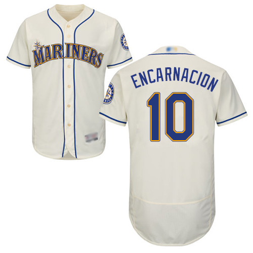 Mariners #10 Edwin Encarnacion Cream Flexbase Authentic Collection Stitched Baseball Jersey Mariners #10 Edwin Encarnacion Cream Flexbase Authentic Collection Stitched Baseball Jersey