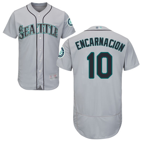 Mariners #10 Edwin Encarnacion Grey Flexbase Authentic Collection Stitched Baseball Jersey Mariners #10 Edwin Encarnacion Grey Flexbase Authentic Collection Stitched Baseball Jersey