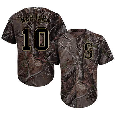 Mariners #10 Mike Marjama Camo Realtree Collection Cool Base Stitched Baseball Jersey