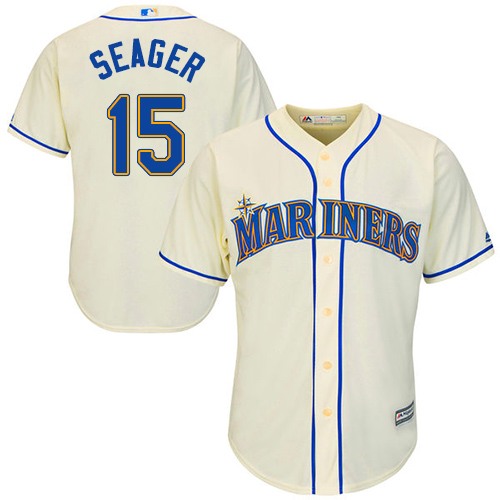 Mariners #15 Kyle Seager Cream Cool Base Stitched Youth MLB Jersey Mariners #15 Kyle Seager Cream Cool Base Stitched Youth MLB Jersey