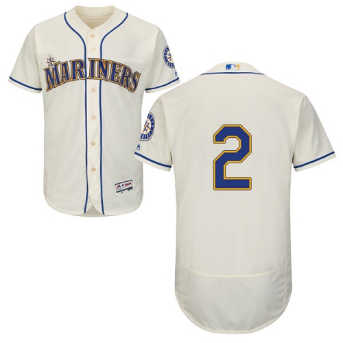 Mariners #2 Jean Segura Cream Flexbase Authentic Collection Stitched Baseball Jersey