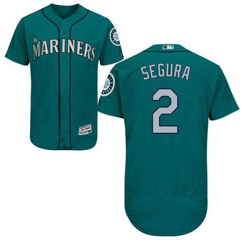 Mariners #2 Jean Segura Green Flexbase Authentic Collection Stitched Baseball Jersey