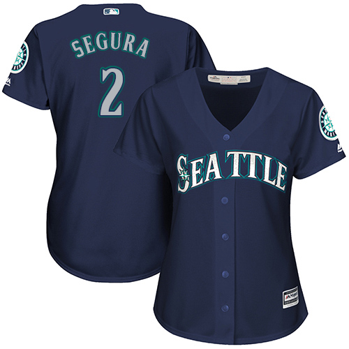 Mariners #2 Jean Segura Navy Blue Alternate Women's Stitched Baseball Jersey Mariners #2 Jean Segura Navy Blue Alternate Women's Stitched Baseball Jersey