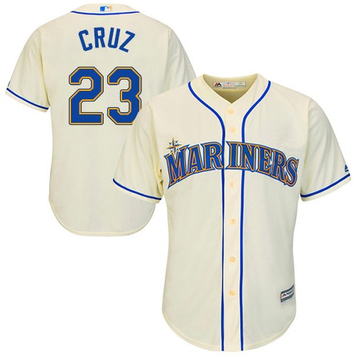 Mariners #23 Nelson Cruz Cream Cool Base Stitched Youth MLB Jersey Mariners #23 Nelson Cruz Cream Cool Base Stitched Youth MLB Jersey