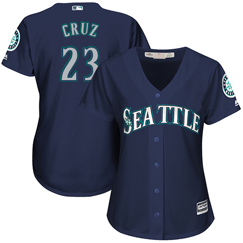 Mariners #23 Nelson Cruz Navy Blue Alternate Women's Stitched MLB Jersey Mariners #23 Nelson Cruz Navy Blue Alternate Women's Stitched MLB Jersey