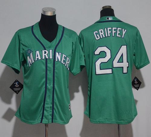 Mariners #24 Ken Griffey Green Cool Base Stitched Youth MLB Jersey Mariners #24 Ken Griffey Green Cool Base Stitched Youth MLB Jersey