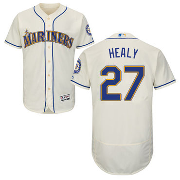 Mariners #27 Ryon Healy Cream Flexbase Authentic Collection Stitched Baseball Jersey