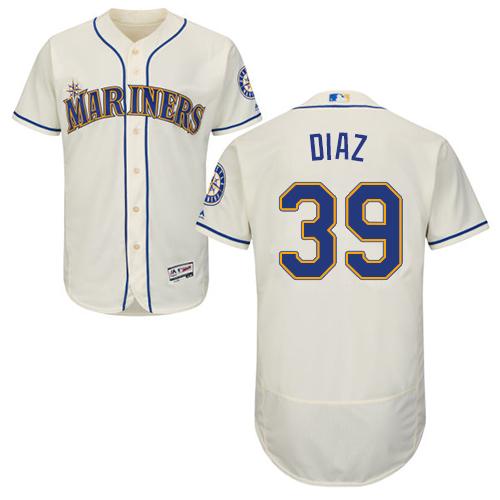 Mariners #39 Edwin Diaz Cream Flexbase Authentic Collection Stitched Baseball Jersey