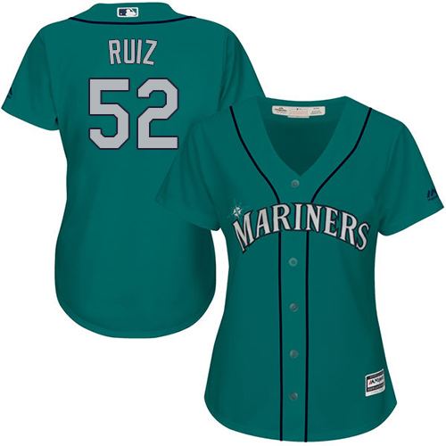 Mariners #52 Carlos Ruiz Green Alternate Women's Stitched MLB Jersey Mariners #52 Carlos Ruiz Green Alternate Women's Stitched MLB Jersey