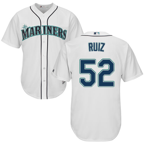 Mariners #52 Carlos Ruiz White Cool Base Stitched Youth MLB Jersey