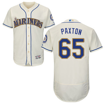 Mariners #65 James Paxton Cream Flexbase Authentic Collection Stitched Baseball Jersey
