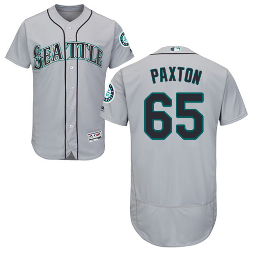 Mariners #65 James Paxton Grey Flexbase Authentic Collection Stitched Baseball Jersey