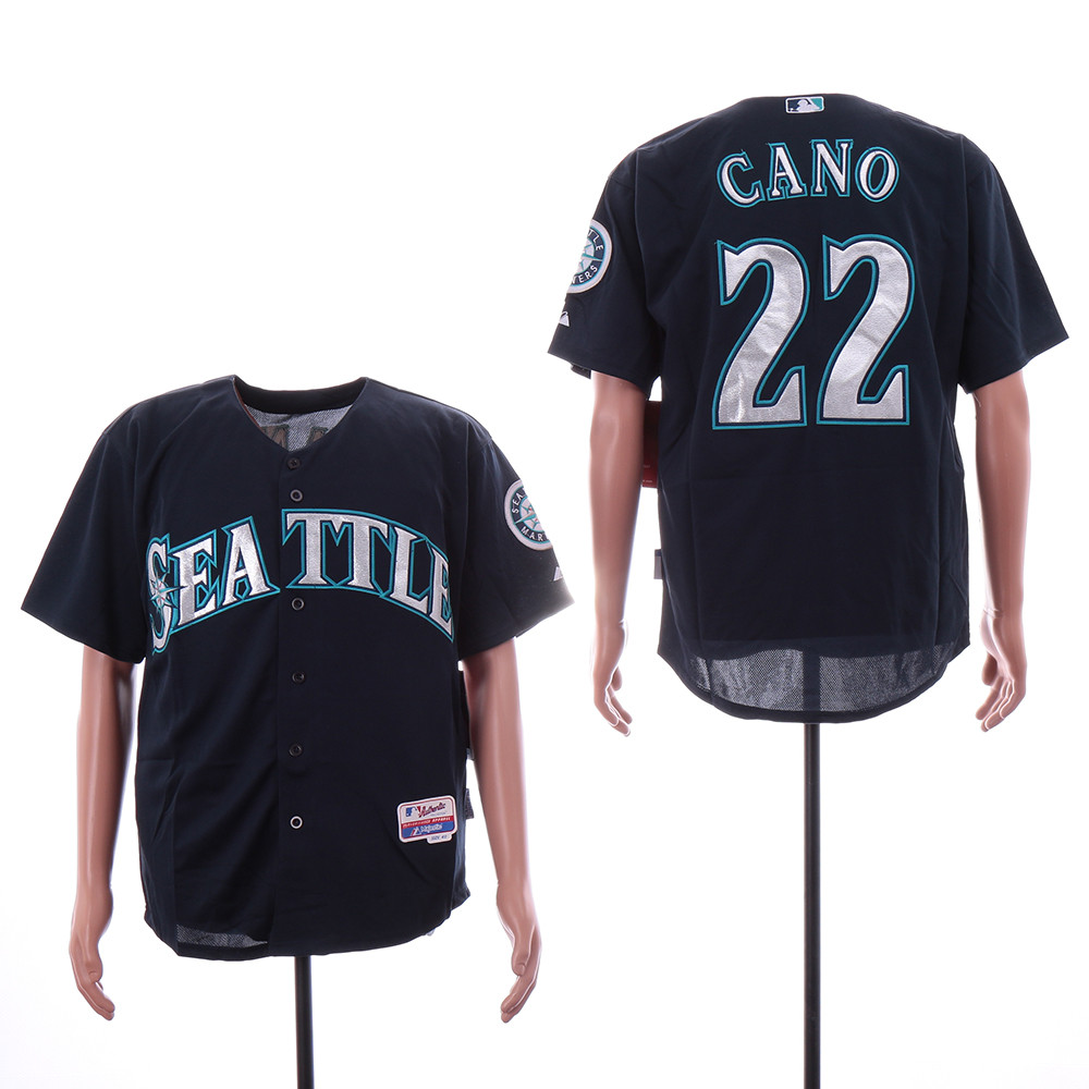 Mariners 22 Robinson Cano Navy Cool Base Jersey