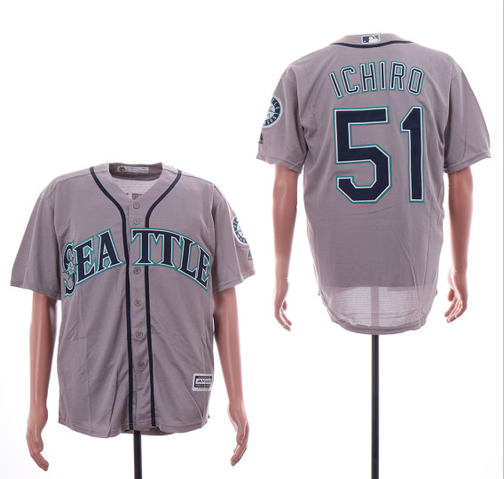 Mariners 51 Ichiro Suzuki Gray Cool Base Jersey Mariners 51 Ichiro Suzuki Gray Cool Base Jersey