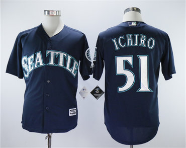 Mariners 51 Ichiro Suzuki Navy Cool Base Jersey