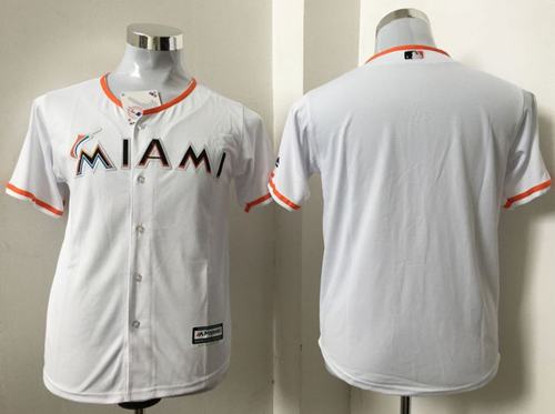 Marlins Blank White Cool Base Stitched Youth MLB Jersey Marlins Blank White Cool Base Stitched Youth MLB Jersey