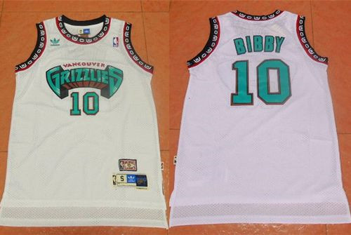 Memphis Grizzlies #10 Mike Bibby White TThrowback Stitched NBA Jersey