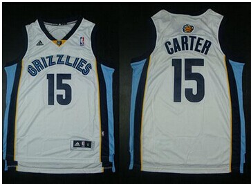 Memphis Grizzlies #15 Vince Carter Revolution 30 White Stitched NBA Jersey