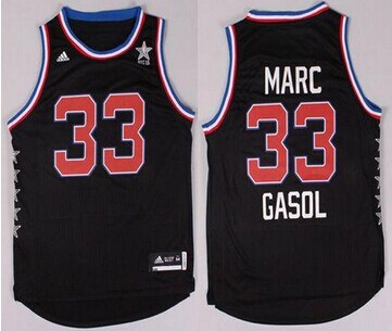 Memphis Grizzlies #33 Marc Gasol Black 2015 All Star Stitched NBA Jersey