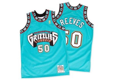 Memphis Grizzlies #50 Bryant Reeves Green Hardwood Classics Throwback Stitched NBA Jersey