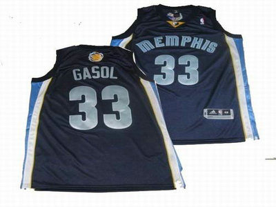 Memphis Grizzlies 33 GASOL DK BLUE Jersey