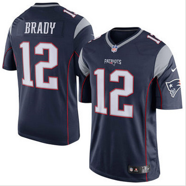 Men''s New England Patriots Tom Brady Nike Navy Blue Limited Jersey