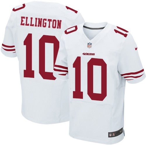 Men's #10 Bruce Ellington Elite White Road San Francisco 49ers Jersey Men's #10 Bruce Ellington Elite White Road San Francisco 49ers Jersey
