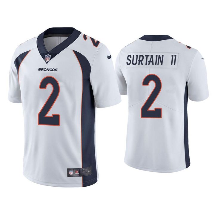 Men's #2 Patrick Surtain II White 2021 NFL Draft Vapor Limited Jersey Men's #2 Patrick Surtain II White 2021 NFL Draft Vapor Limited Jersey