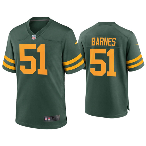 Men's #51 Packers Krys Barnes Alternate Limited Green Jersey Men's #51 Packers Krys Barnes Alternate Limited Green Jersey