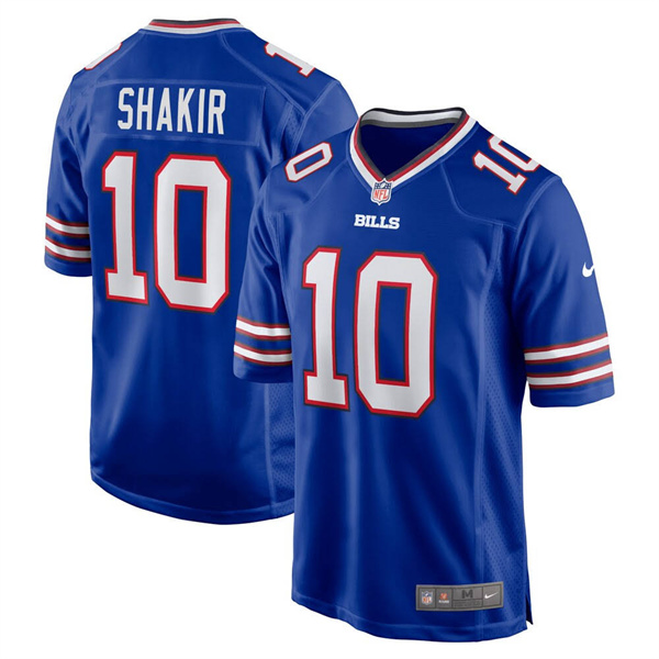 Men's Buffalo Bills #10 Khalil Shakir Blue Limited Jersey Men's Buffalo Bills #10 Khalil Shakir Blue Limited Jersey