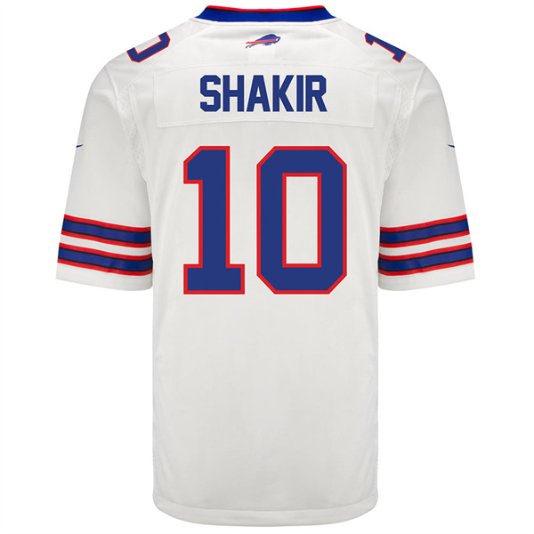 Men's Buffalo Bills #10 Khalil Shakir White Limited Jersey Men's Buffalo Bills #10 Khalil Shakir White Limited Jersey